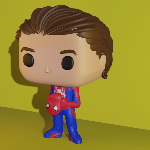 🦸‍♂️ Funko Pop Spiderman Tom Holland sin mascara・Archivo STL