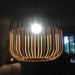 IMG_6775.JPG STL file Wood lamp shade・3D print design to download