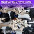 MyRCCar MTC Portal Axles 1/10 RC Crawler Axles with 13mm extra clearance Use them with your MTC Shi bak or link them to your own design! _ i 1 . © ~~ . pering angle ae /13 reduction msideeach wheel os 3D printable rear axle, wi | engths to better adapt towyour pulld x. ame -3 axlé MyRCCar MTC Portal Axles, 1/10 RC Crawler Axles with 13mm extra clearance