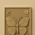 Schmetterling-im-Holzrelief.png 大自然的细节 - 3 件套 3D 浮雕：锹形甲虫、蝴蝶和蜜蜂