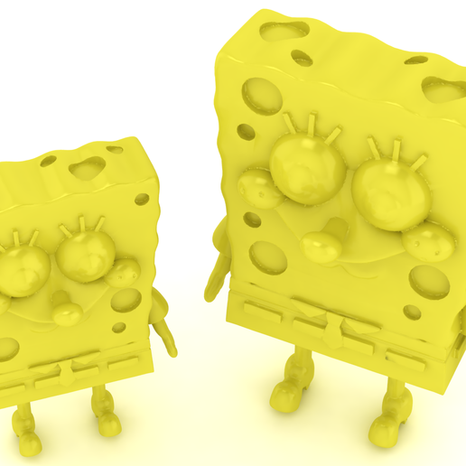 Stylized Monochromatic SpongeBob SquarePants