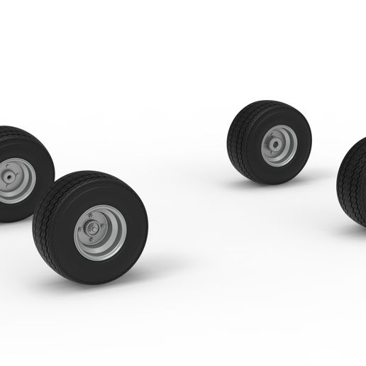 Wheel Set of BriSCA Micro Formula 2 Stock Car (1:16 Scale)