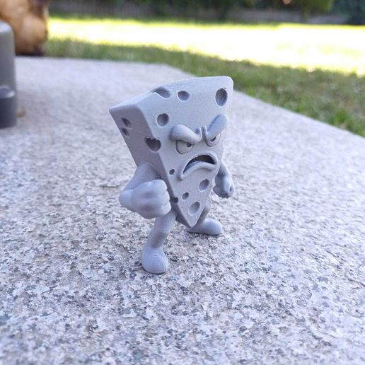 Angry Cheese Wedge - 3D model önizlemesi