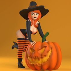 witch_03.jpg 3D file Sexy Halloween・3D printing template to download