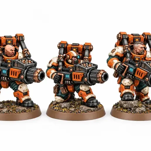 Grimdark Space Dwarf Heavy Oreburst Gunners