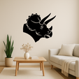 preview1.png Triceratops Head — Wall Art SVG