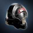 4.jpg Night Tie Fighter Pilot zombie gold | Helmet | Thrawn | Ahsoka Star Wars | 3d Print model