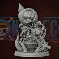 cover1v7.jpg 3D file Luffy Gear 4 Ultimate King Kong Gun - One Piece 3d Print statue・3D printer model to download