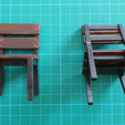 OutdoorDinningChair04.png Dollhouse Miniature 1:12 Scale Outdoor Dinning Chair - Instant Download STL file for 3D printing Pre Supported