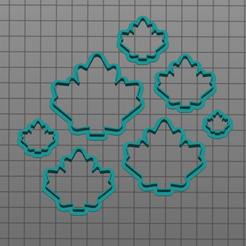 Screen Shot 2020-10-07 at 5.42.47 PM.png Fichier STL Ensemble de coupe-feuilles d'érable・Modèle pour imprimante 3D à télécharger