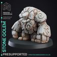 stone-golem-2.jpg Stone Golem - D&D Construct - PRESUPPORTED - 32mm scale