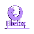 FireFox-Logo-Text-Stand.stl Firefox Logo