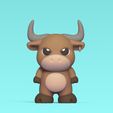 Cod140-Bull-Toy-1.png 3D file Bull Toy・3D print object to download