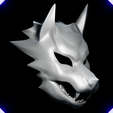 Zv1B-2-2.png Wolf Head Mask smooth flat surface model