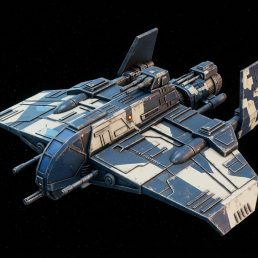 🚀 Cloakshape/H Fighter (X-wing scale)・ STL File for 3D printing・Cults