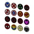 logos-coins-01.JPG Superhero logos and coins 3D print model