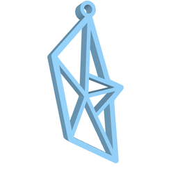 77467in3b.png STL file Paper boat origami earrings・3D printable model to download