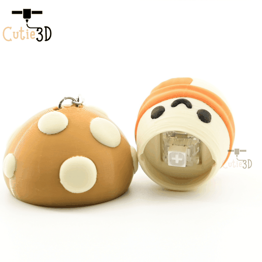 Cutie3D_Autumn_Cozy_Mushroom_Keycap_Fidget_Clicker_Keychain_-_03.png Herbst gemütlichen Pilz Keycap Fidget Clicker Schlüsselanhänger - Cute Backpack Keychain