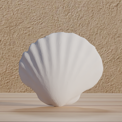 0001.png 3D file File : Shell reproduction - Coquille st Jacques in digital format・3D print design to download