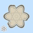 91-1.jpg Science and technology cookie cutters - #91 - atom (style 2)