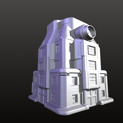 Sci-Fi Apartment Block  cyberpunk Building for Tabletop Games