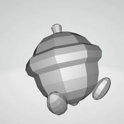 Tiny-Seedot.jpg Fichier STL Tiny Seedot Pokemon Lowpoly・Design pour impression 3D à télécharger