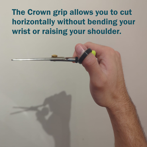 👑 The Crown Grip - Assistive rotating shear grip・Free 3MF File for 3D ...