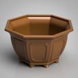 render1-2.jpg Bonsai Pot Cascade Polygon Style 3D Model