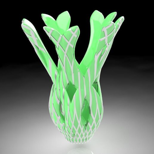 Dual Extrusion Texture Vase 3D model preview