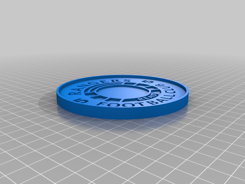 Download free STL file Rangers FC 55 coaster • 3D printable model • Cults