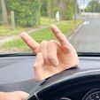 IMG_9814.jpg STL file THE ROCK ON JEEP WAVE - WAVING HAND DASHBOARD・3D print design to download