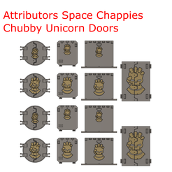 Attributors Space Chappies Chubby Unicorn Doors STL file Attributors Space Chappies Chubby Unicorn Doors - Retributors Astartes・3D printable design to download