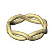 Eternity-Overlapping-knot-band-size6to10-07.jpg Anel de eternidade com nó sobreposto e torcido tamanhos 6 a 10 modelo de impressão 3D