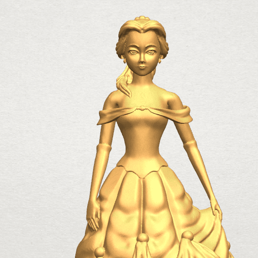 TDA0578 Princess Belle A09.png -Datei Princess Belle kostenlos herunterladen • Modell zum 3D-Drucken, GeorgesNikkei