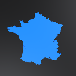 1.png STL file France map (flat)・3D printer design to download