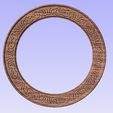 Untitled-3.jpg Round frame for pictures or mirror - eastern ornament stl dxf file for CNC, 3D print, Artcam, Aspire, Cut3D