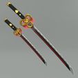 01.jpg Genshin Impact Chiori Short and Long Blade Sword. Video game, props, cosplay