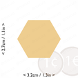 hexagon~1.25in-cm-inch-cookie.png Hexagon Cookie Cutter 1.25in / 3.2cm