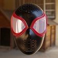 miles-1.png Spider-Man Across The Spiderverse Miles Morales Version 1 Faceshell and Lenses STL FILE