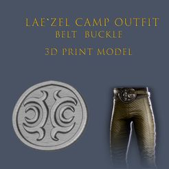 cults-laezel.jpg Lae`Zel Camp Outfit Belt Buckle 3D print model Baldur`s Gate 3