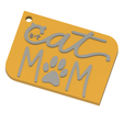 Cat-Mom-I.png Keychain: Cat Mom I