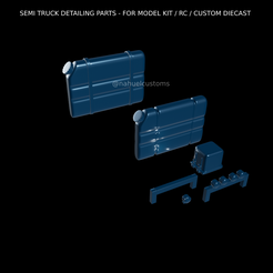 SEMI TRUCK DETAILING PARTS - FOR MODEL KIT / RC / CUSTOM DIECAST STL file SEMI TRUCK DETAILING PARTS - FOR MODEL KIT / RC / RC / CUSTOM DIECAST・3D printable model to download, ditomaso147