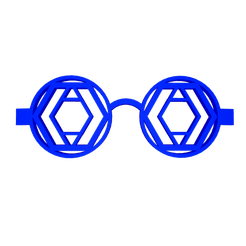 Diamantenbril-paint-2.0.png OBJ file Diamond glasses・Template to download and 3D print, MTprintmodels