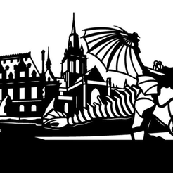 calais.png Файл STL Горизонт города Кале・3D модель для печати скачать