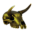 model-3.png Gold Horned animal skull no.2