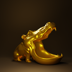 untitled3.png Hippo Ornament Storage Sculpture
