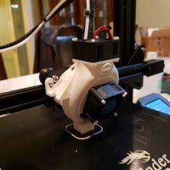 Ender 3, 3 V2, 3 pro, 3 max, dual 40mm axial fan hot end duct / fang. CR-10, Micro Swiss direct drive and bowden compatible. No support needed for printing, Mailman4455