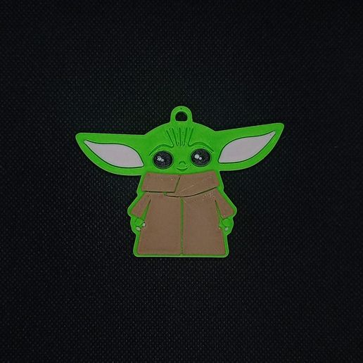 baby yoda keychain 3D model