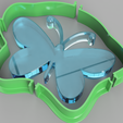 butterfly-stikls.png 3MF 3D Print Butterfly 21,8cm x 14,8cm with Mold Housing for silicone mold making