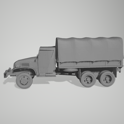 1.png STL file WWII GMC truck 1/35・3D printing template to download, 3D-CENSORED